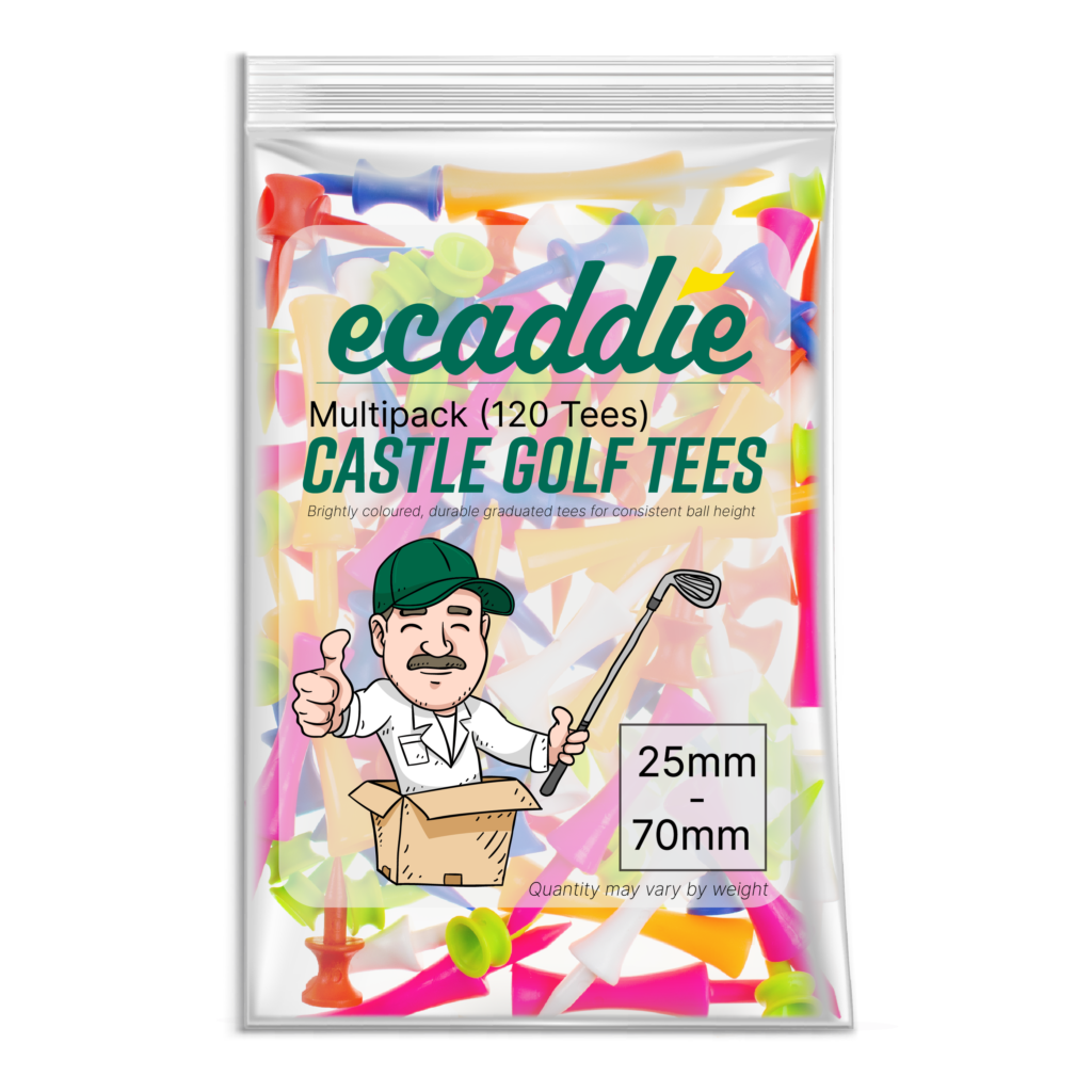 Castle Golf Tees Ecaddie Plastic Tee Multipack (120 Tees)