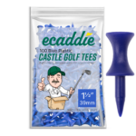 Ecaddie Blue Plastic Castle Tees 39mm (100 Pack)