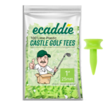 Ecaddie Green Plastic Castle Tees 25mm (100 Pack)
