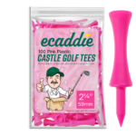 Ecaddie Pink Plastic Castle Tees 59mm (100 Pack)