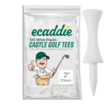 Ecaddie White Plastic Castle Tees 51mm (100 Pack)