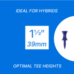 Ecaddie Blue Plastic Castle Tees 39mm (100 Pack)