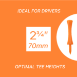 Ecaddie Orange Plastic Castle Tees 70mm (100 Pack)
