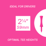 Ecaddie Pink Plastic Castle Tees 59mm (100 Pack)