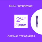 Purple Golf Tees Ecaddie Plastic Castle Tees 59mm (100 Pack)