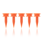 Orange Golf Tees Ecaddie Plastic Castle Tees 25mm (100 Pack)
