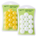 Northern Golf Plastic Practice Golf Balls – White / Yellow – 12 Pack