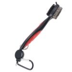 Golf Club Brush Cleaning Tool / Groove Cleaner With Retractable Bag Clip