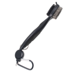 Golf Club Brush Cleaning Tool / Groove Cleaner With Retractable Bag Clip
