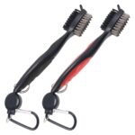 Golf Club Brush Cleaning Tool / Groove Cleaner With Retractable Bag Clip