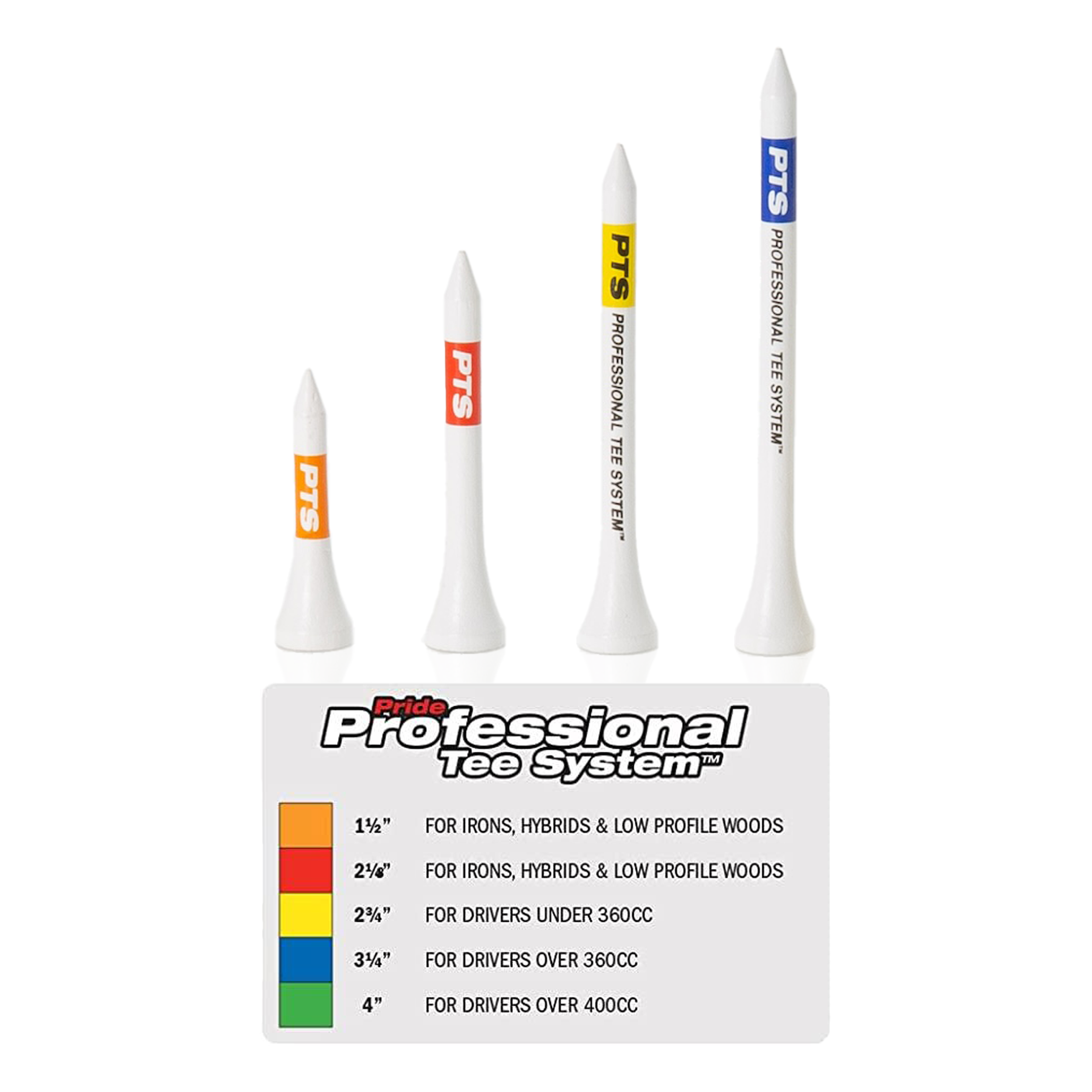 Pride PTS Bamboo Tees - Pro Length-Plus 3.25" - Twinpack (2 x 75 Pack) - Image 3