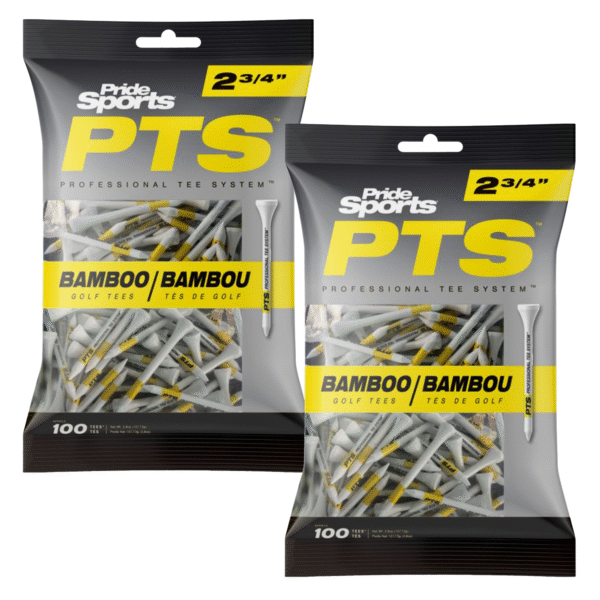 Pride PTS Bamboo Tees - Pro Length 2.75" - Twinpack (2 x 100 Pack)