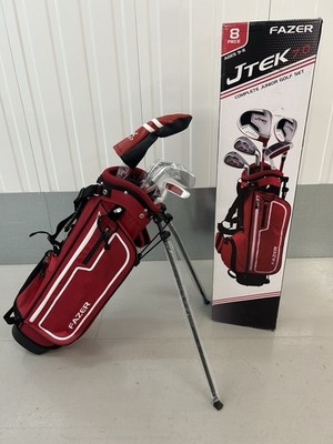 NEW Fazer J-Tek 7.0 Junior Golf Set - Hybrid, #7 Iron, Wedge, Putter & Stand Bag