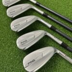 Ping G700 Irons / 6-PW / Orange Dot / -0.5″ Shorter R-Flex Ping Alta J CB Shafts