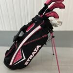 LEFT-HANDED Ladies Strata Golf Set / Driver, #5FW, #5H, 7i, 9i, SW, Putter & Bag