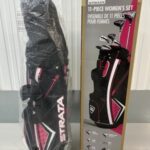 LEFT-HANDED Ladies Strata Golf Set / Driver, #5FW, #5H, 7i, 9i, SW, Putter & Bag