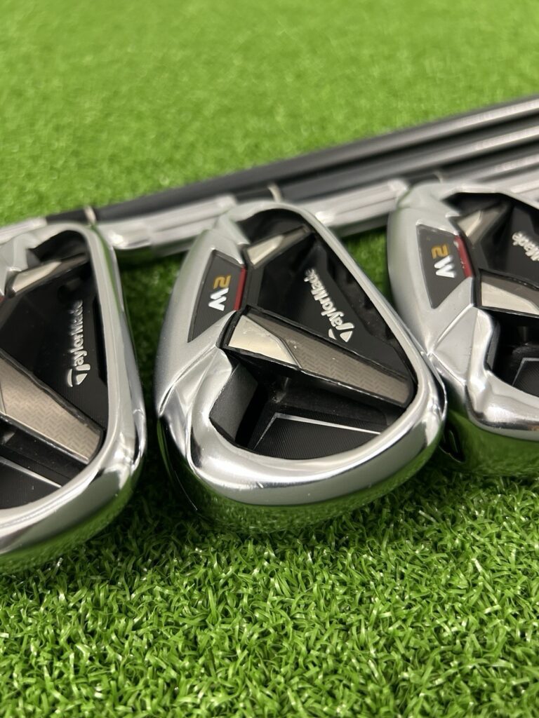 TaylorMade M2 Irons / 5-PW+SW / +0.5″ Longer Stiff Flex TM7-216 Graphite Shafts