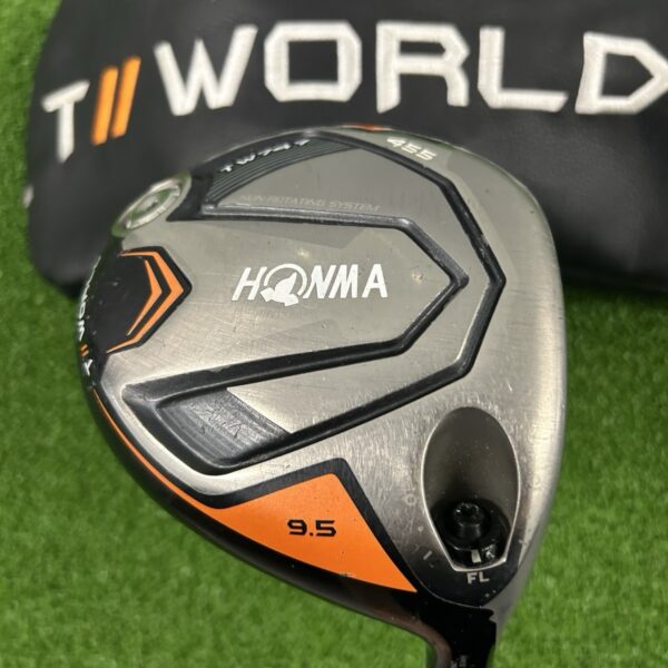Used Honma Tour World TW747 455 Driver - 9.5 Degree, Stiff Flex Vizard FP-6S Graphite Shaft