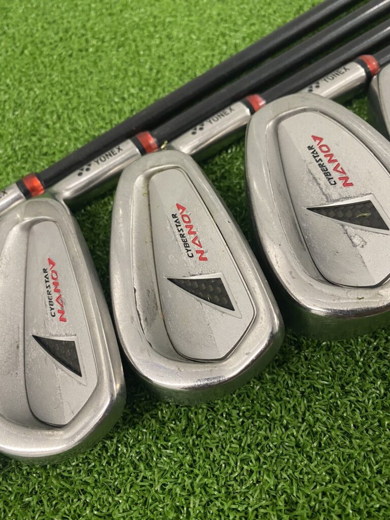Used Yonex Cyber Star Nano V Irons 5-PW+SW+GW – Regular Flex Nano Speed Shaft 005 Graphite Shafts