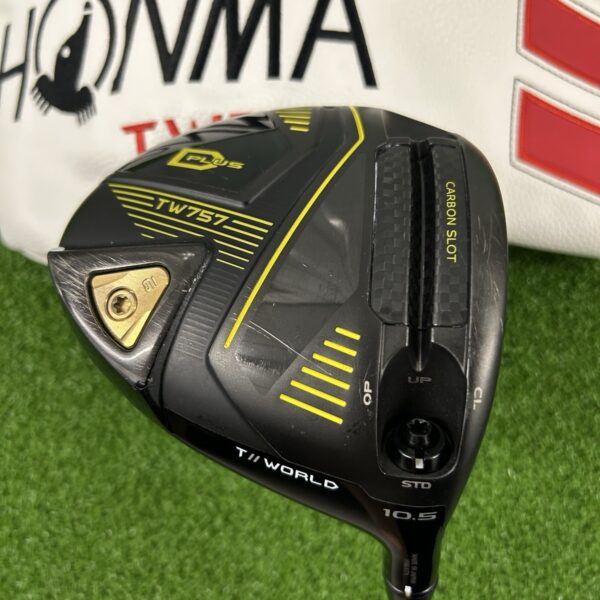 Used Honma Tour World TW757 D Plus Driver - 10.5 Degree, Stiff Flex Vizard 45 Graphite Shaft