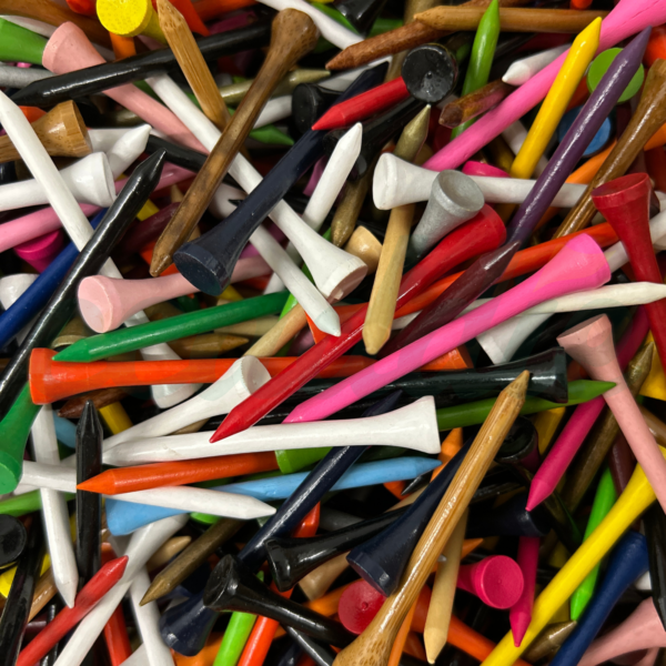 coloured bamboo golf tees