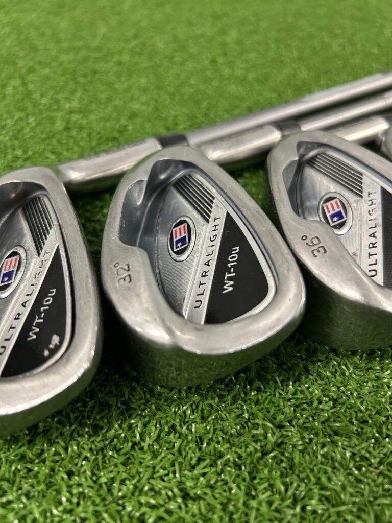 Used U.S. Kids Golf WT-10u Ultralite Irons 5-PW – Youth Flex U.S. Kids Golf WT-10 Ultra Lite 60″ Graphite Shafts
