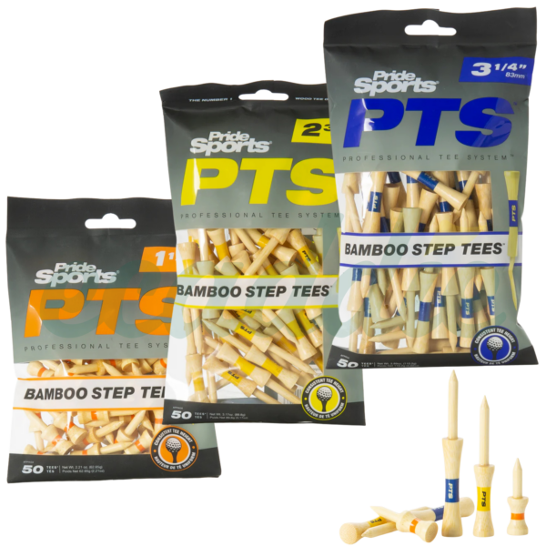Pride Professional Tee System (PTS) Golf Bamboo Step Tees