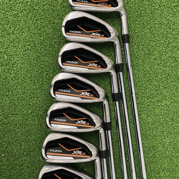 Used Fazer XR4 Irons 5-PW+SW - 0.5" longer than standard length, Regular Flex Steel Shafts